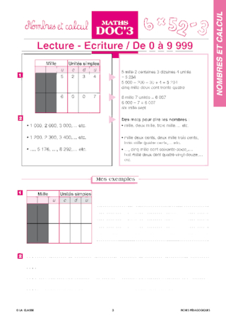 Maths CE nombres et calcul ~ Docs en stock