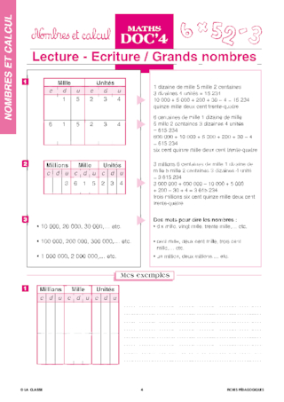 Maths CE nombres et calcul ~ Docs en stock