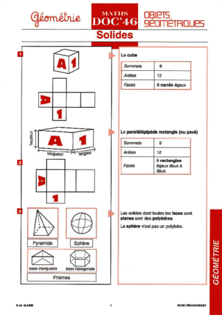 Maths CM Géométrie ~ Docs en stock