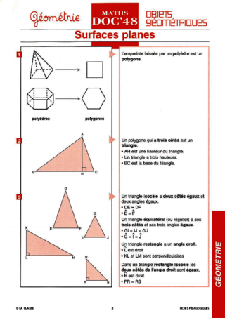 Maths CM Géométrie ~ Docs en stock