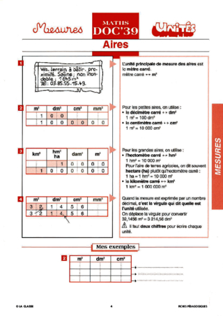 Maths CM Les mesures ~Docs en stock