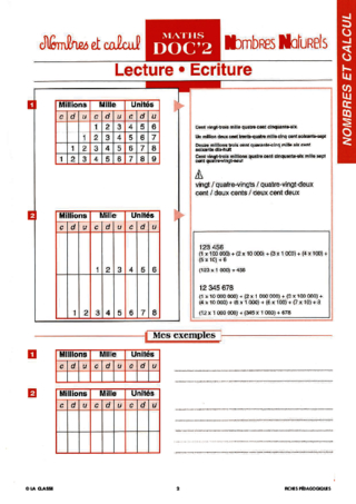 Maths CM Nombres et calcul ~ Docs en stock