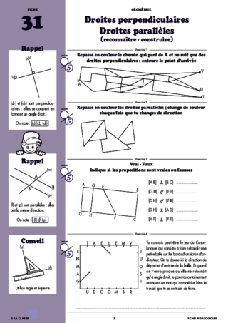 Maths CM1 Géométrie ~ Cahiers malins