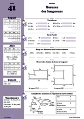 Maths CM1 Mesures ~ Cahiers malins