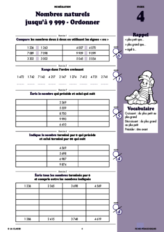 Maths CM1 Numération ~ Cahiers malins