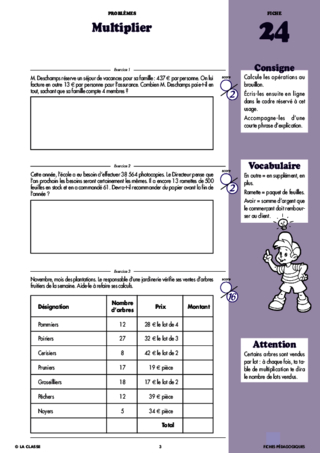 Maths CM1 Problèmes ~ Cahiers malins