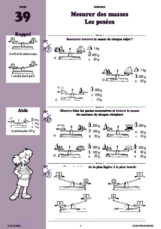 Maths CM2 mesures ~ Cahiers malins