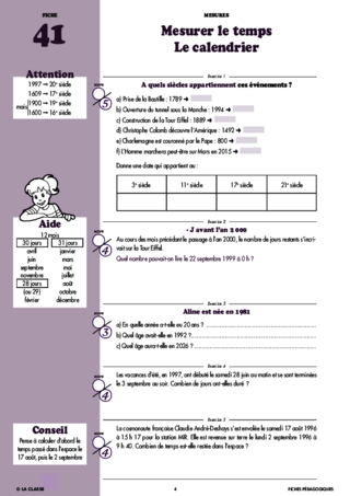 Maths CM2 mesures ~ Cahiers malins