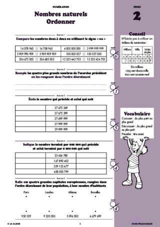 Maths  CM2 numération ~ Cahiers malins