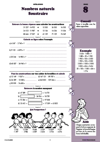 Maths CM2  opérations ~ Cahiers malins