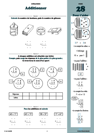 Maths CP opérations ~ Cahiers malins