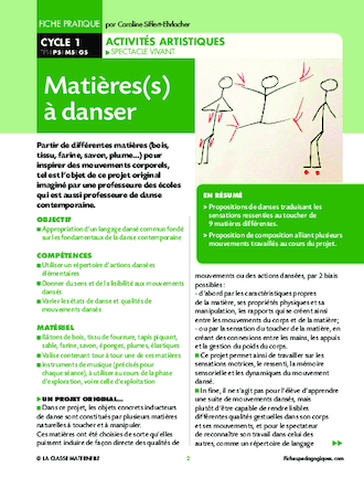 Matière(s) à danser