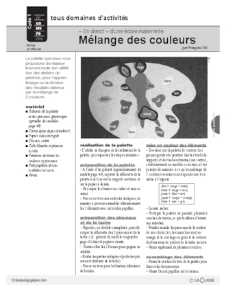 Mélange des couleurs