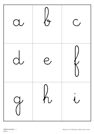 Memory minuscules et majuscules cursives