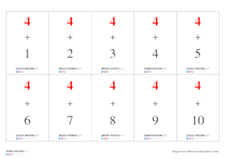 Memory tables d'addition 4 à 6