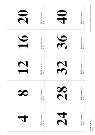 Memory tables de multiplication 4 à 6