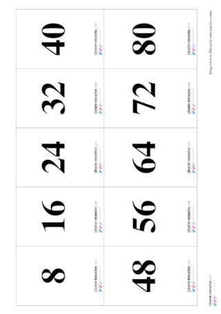 Memory tables de multiplication 7 à 10