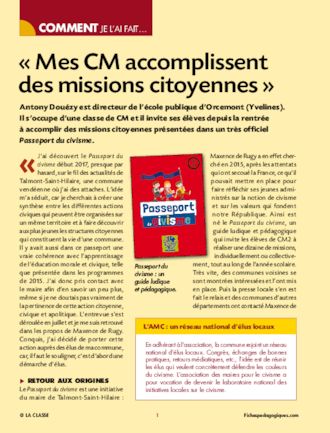 Mes CM accomplissent des missions citoyennes