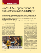 Mes CM2 apprennent et collaborent avec Minecraft