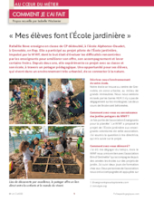 « Mes élèves font l'École jardinière »