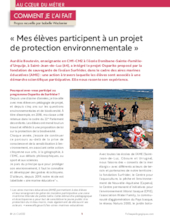 Mes élèves participent à un projet de protection environnementale