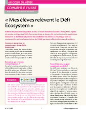 « Mes élèves relèvent le Défi Ecosystem »