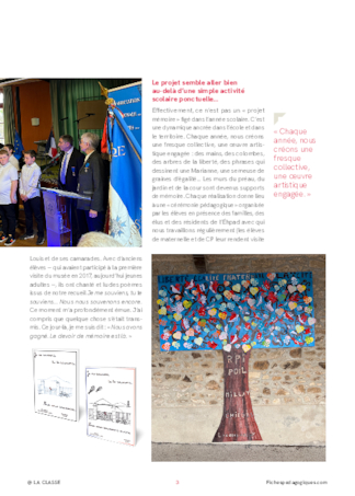 « Mes élèves sont ambassadeurs de la mémoire du village »