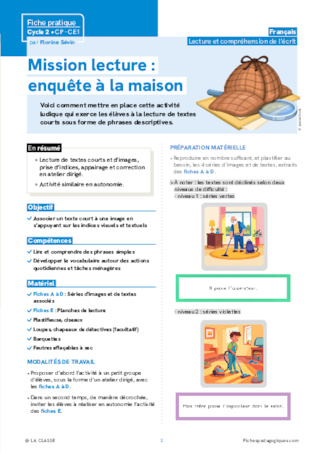 Mission lecture : enquête à la maison !