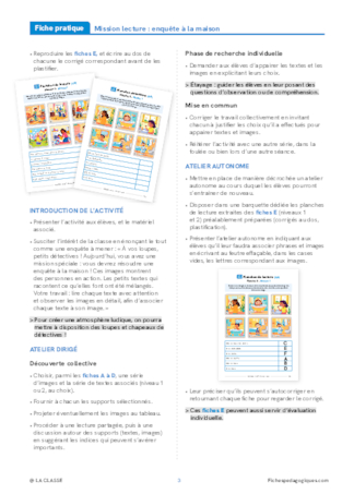 Mission lecture : enquête à la maison !