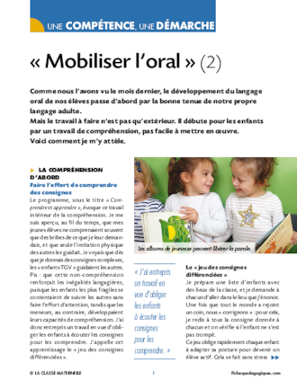 Mobiliser l'oral (2)