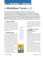 Mobiliser l'oral (3)