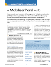 Mobiliser l'oral (4)