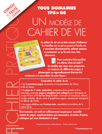 Modèle de cahier de vie