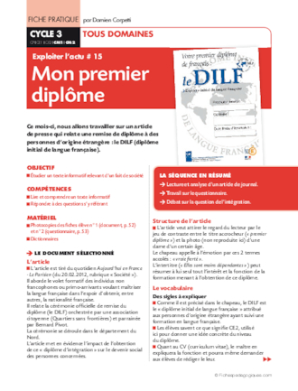 Mon premier diplôme