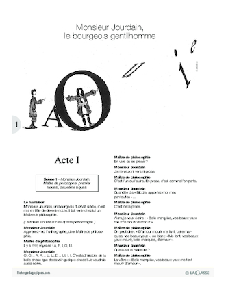 Monsieur Jourdain, le bourgeois gentilhomme (Cycle 2)