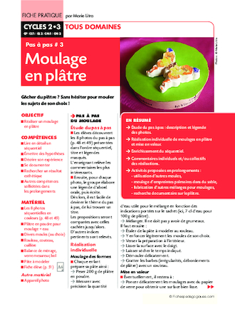 Moulage en plâtre