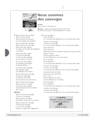 Musique classique en chansons (3) / Nous sommes des sauvages