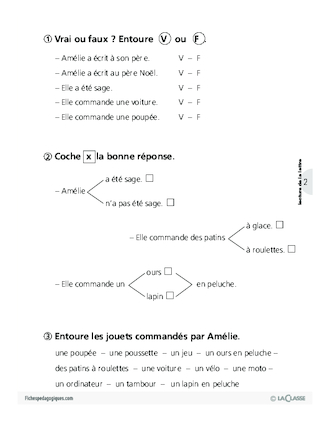 Noël (lecture, écriture CP)