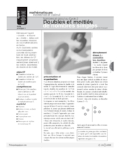 Nombres et calcul au cycle 2 (4) / Doubles et moitiés de nombres simples