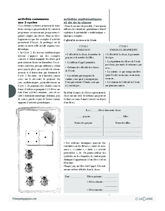 Nombres et calculs (1) / Grands domaines d'activités