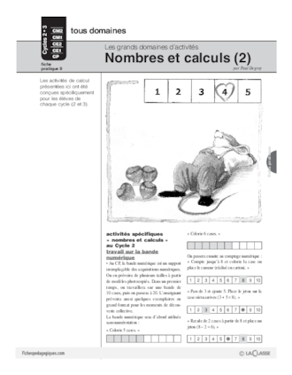 Nombres et calculs (2) / Grands domaines d'activités