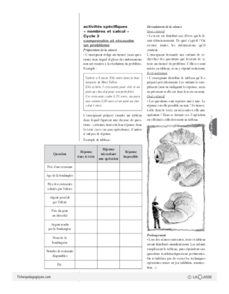 Nombres et calculs (2) / Grands domaines d'activités