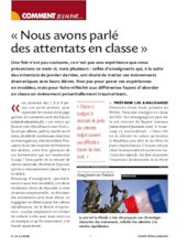 Nous avons parlé des attentats en classe