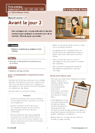 Objectif rentrée