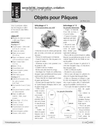 Objets pour Pâques