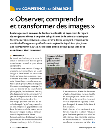 Observer, comprendre et transformer des images