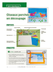 Oiseaux perchés en découpage