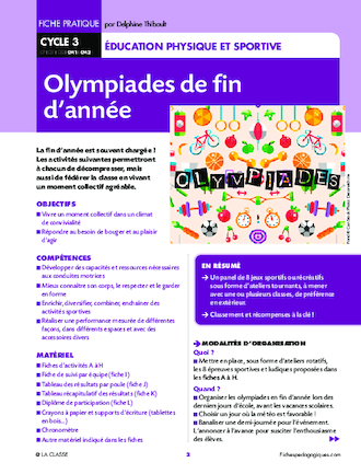 Olympiades de fin d'année