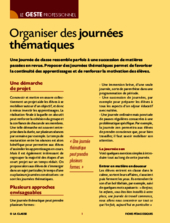 Organiser des journées thématiques