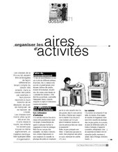 Organiser les aires d'activités